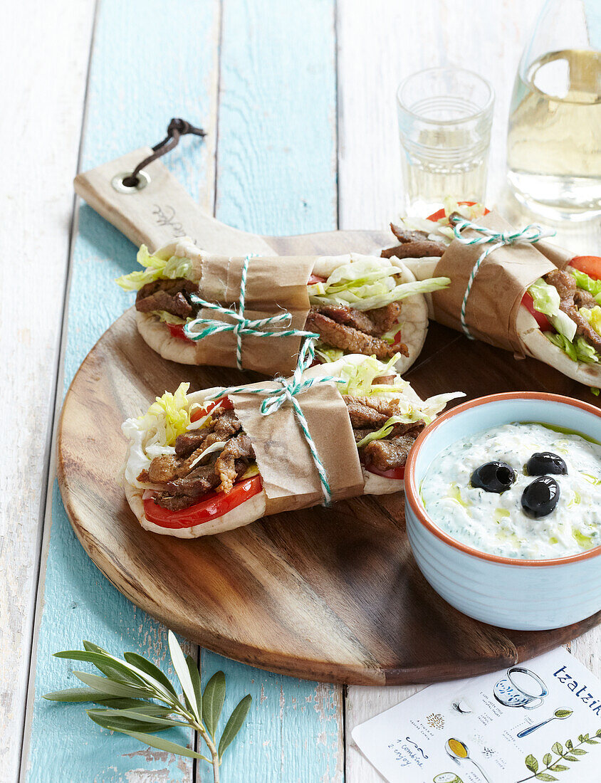 Gyros in pita bread