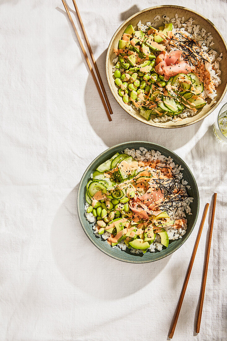 Vegan sushi bowls