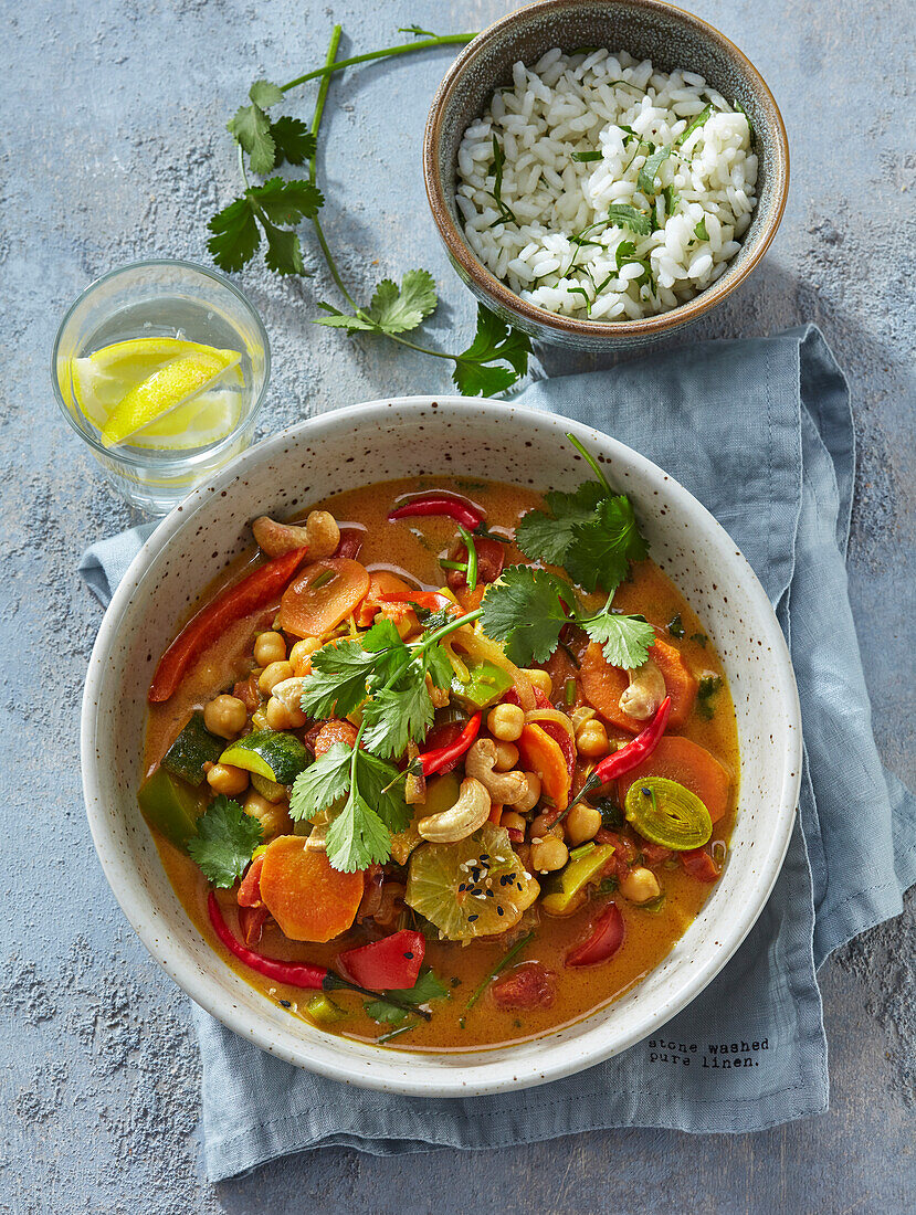 Tomato and chickpea curry