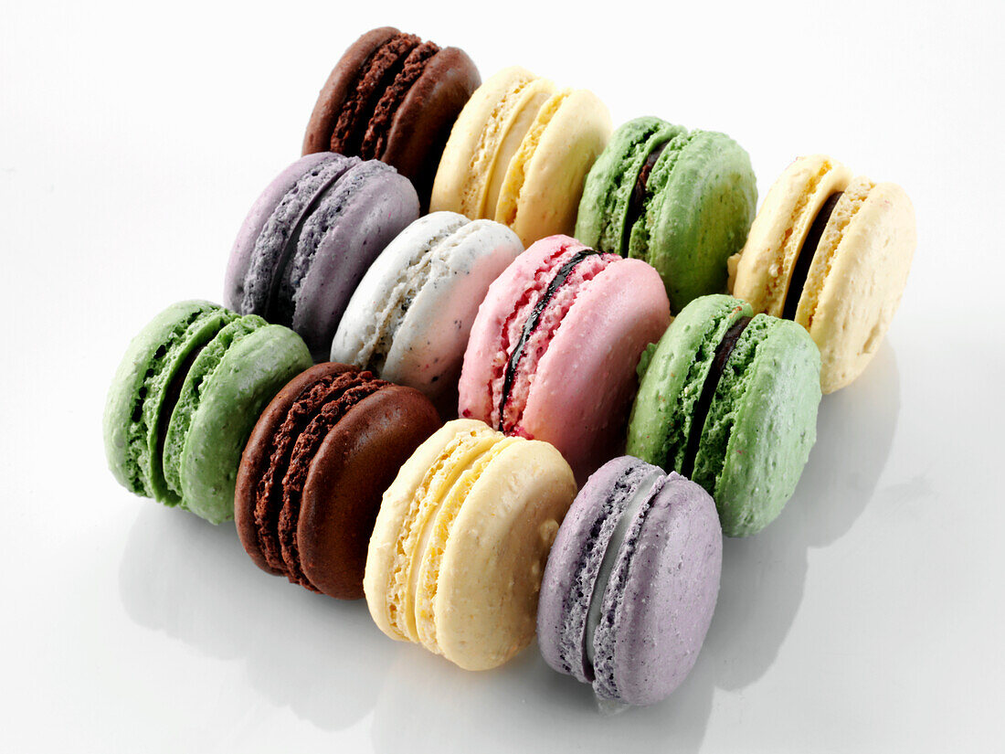 Assorted flavors of French Macarons