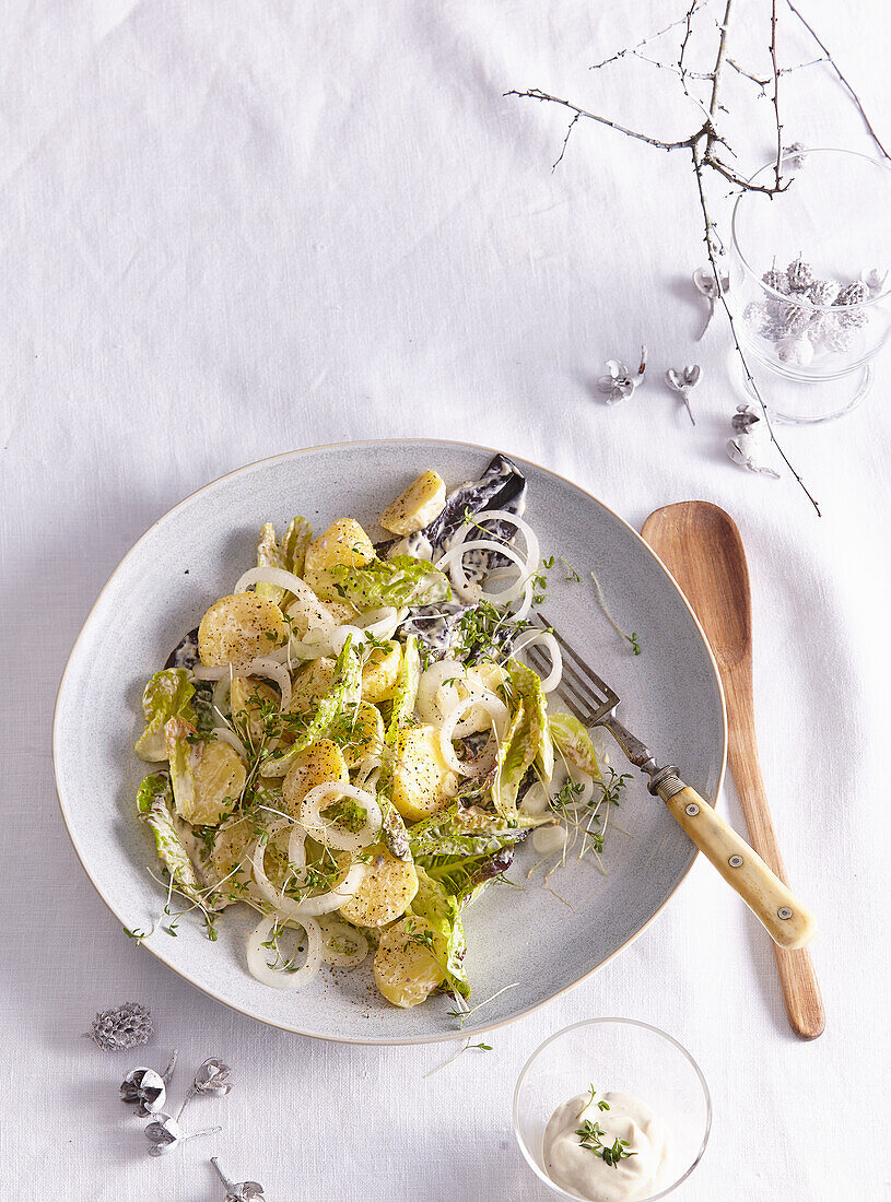 Potato salad with anchovy dressing