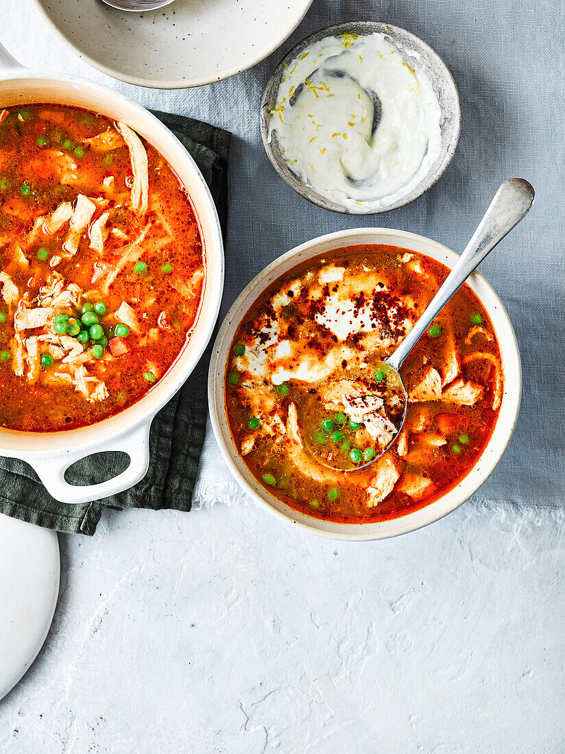 Smoky chipotle chicken soup