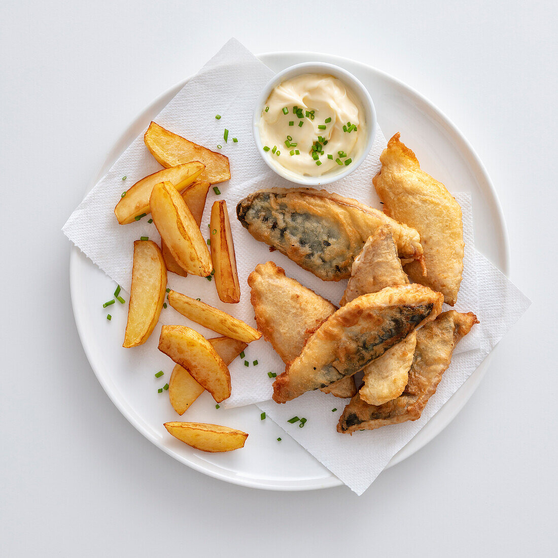 Fish and chips in beer batter