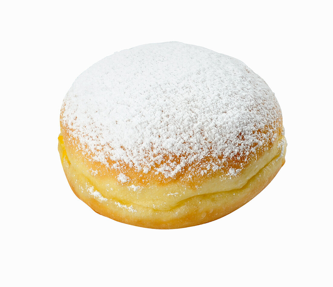 A doughnut against a white background