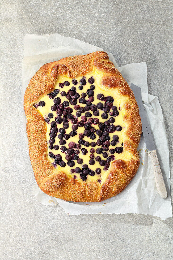 Blueberry honey galette