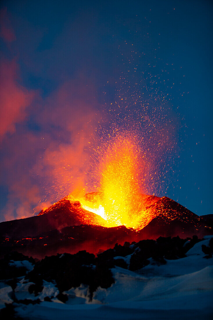 Eyjafjallajokull volcano erupting, Iceland, 2010