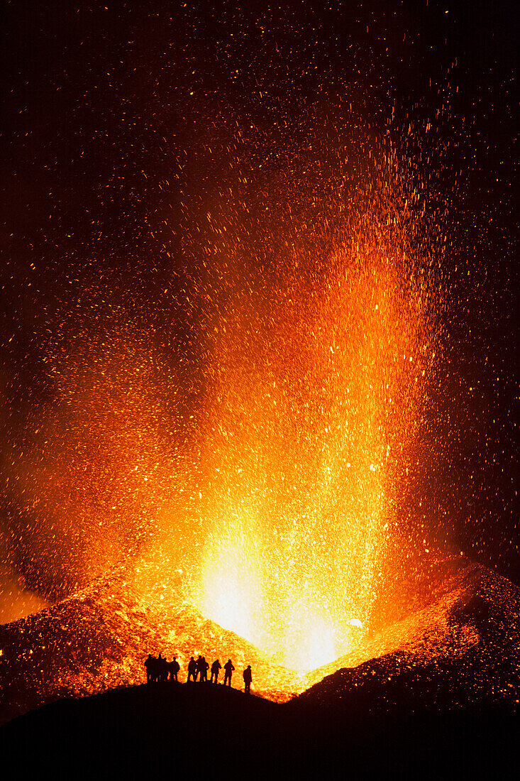 Volcano tourists, Iceland