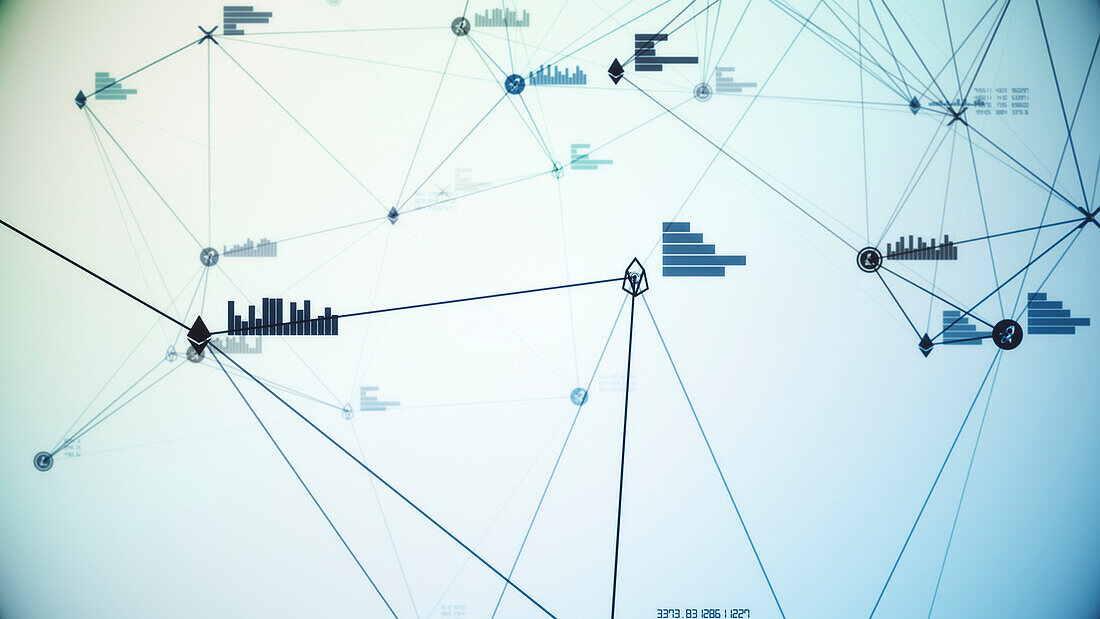 Cryptocurrency, conceptual illustration