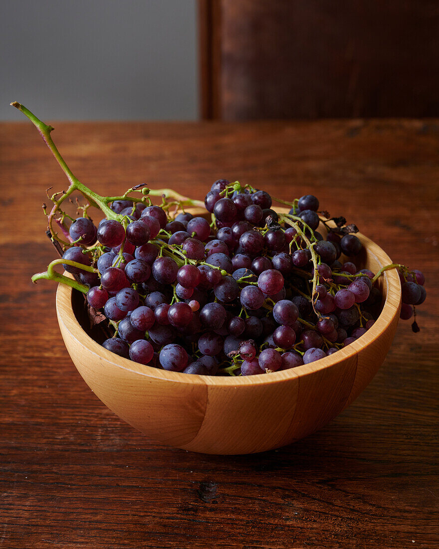 Bunch of black grapes