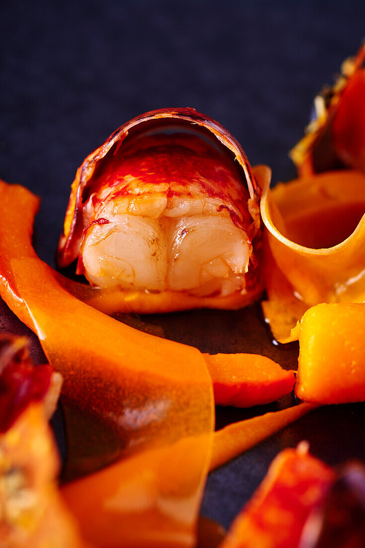 Lobster with pumpkin