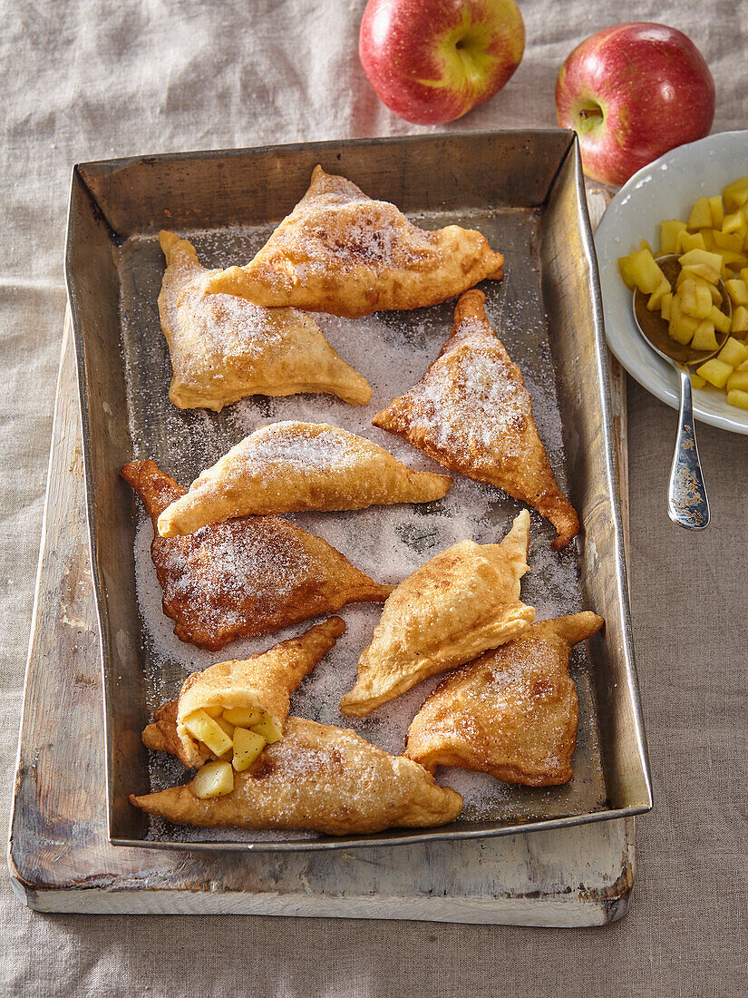 Fried apple pastries