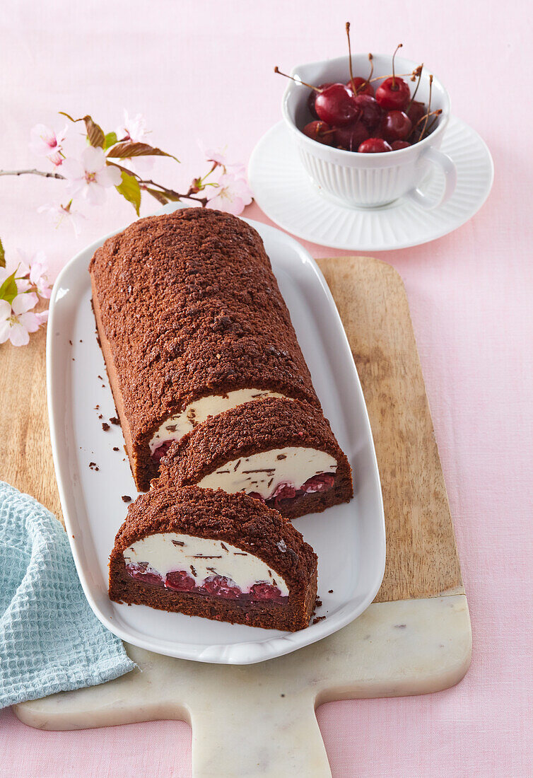 Cocoa tunnel with cherries