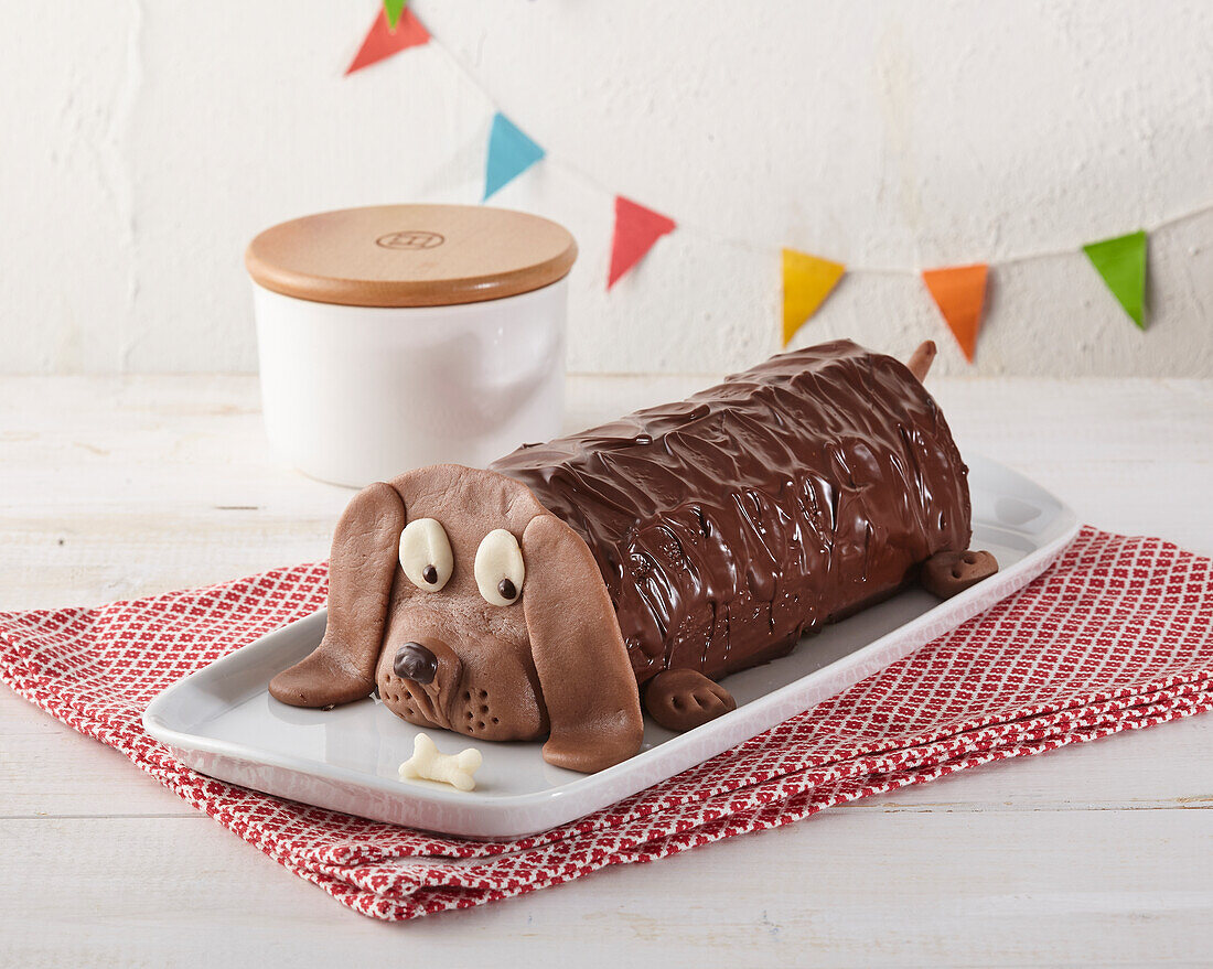 Cake for children – Badger dog (dachshund)