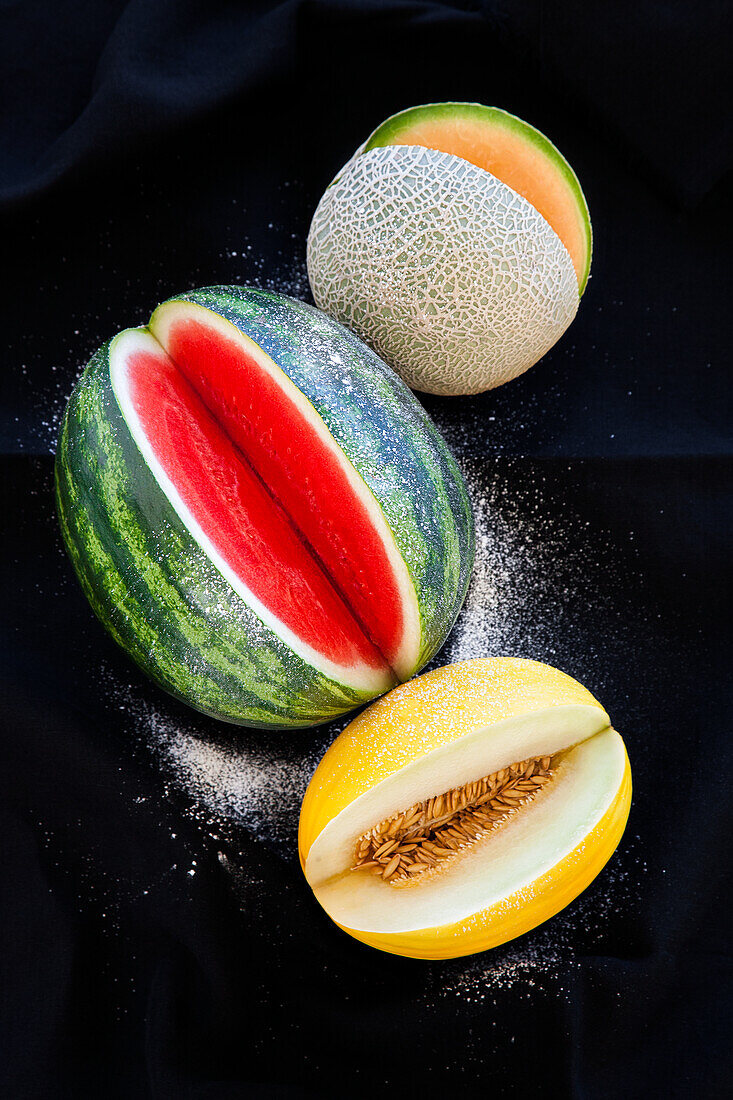 Watermelon, Galia melon, honeydew melon
