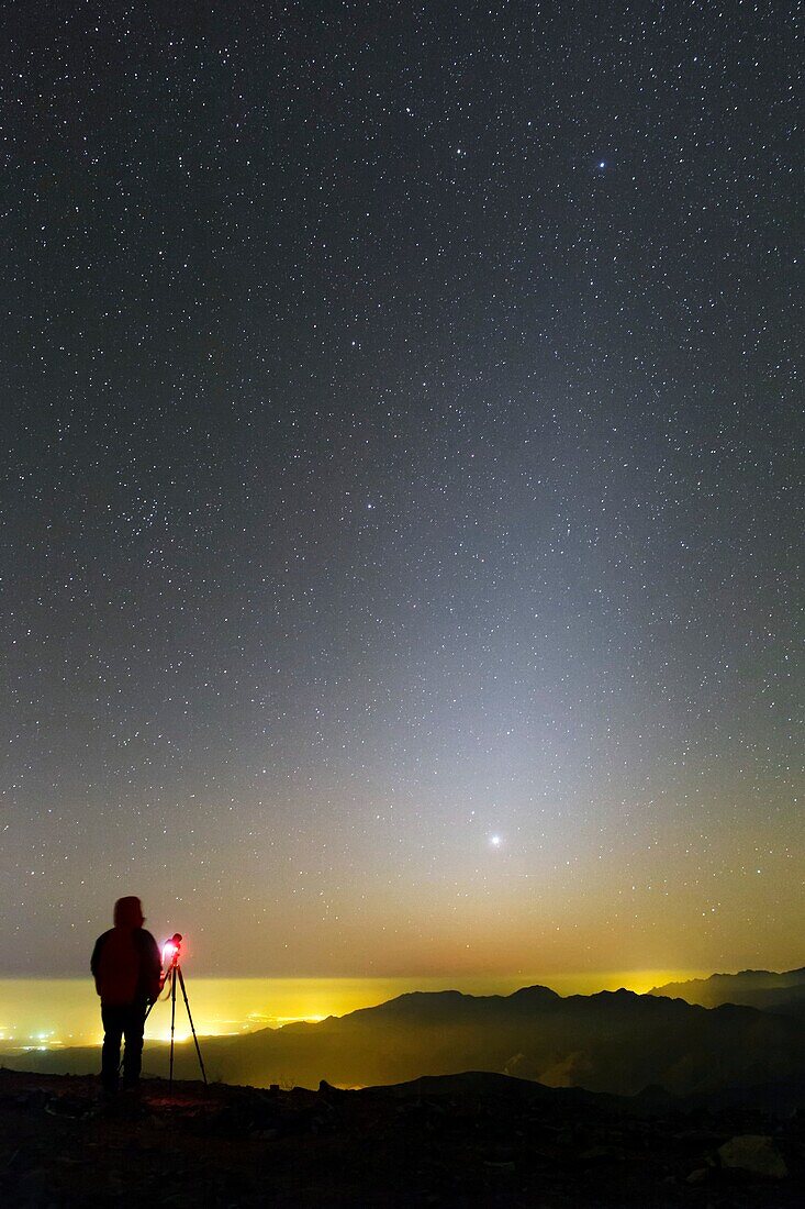 Zodiacal light and night sky photographer
