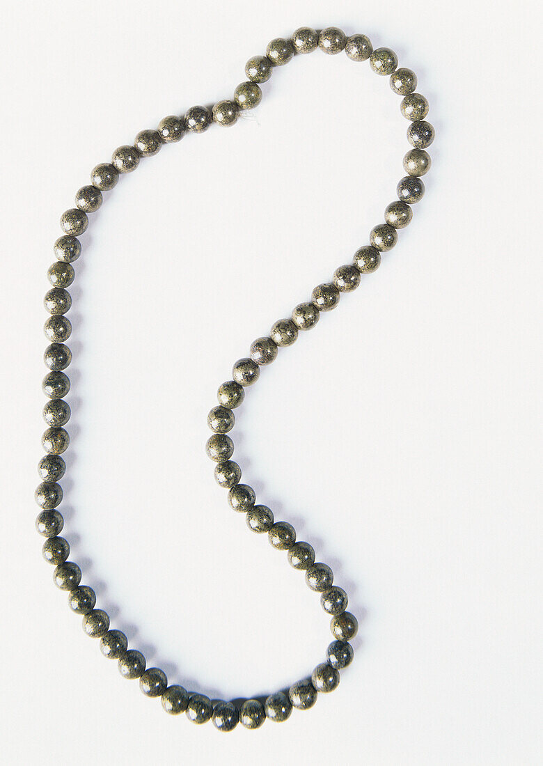 Pyrite bead necklace