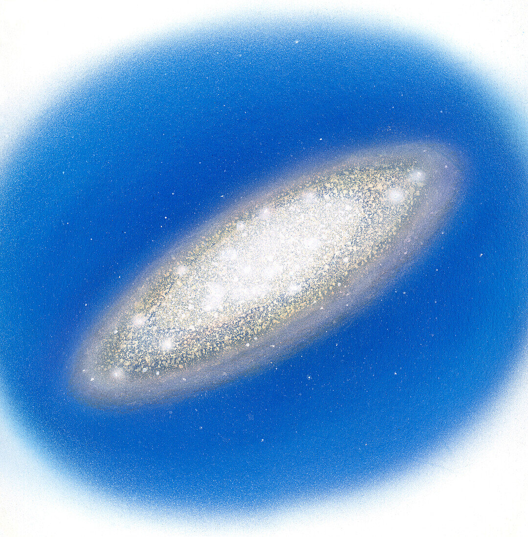 Elliptical galaxy, illustration