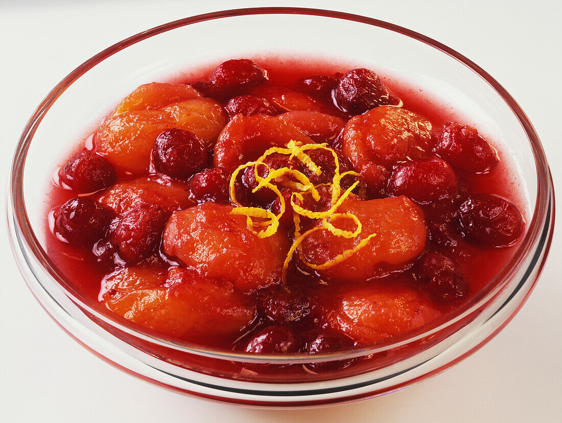Cranberry and apricot compote