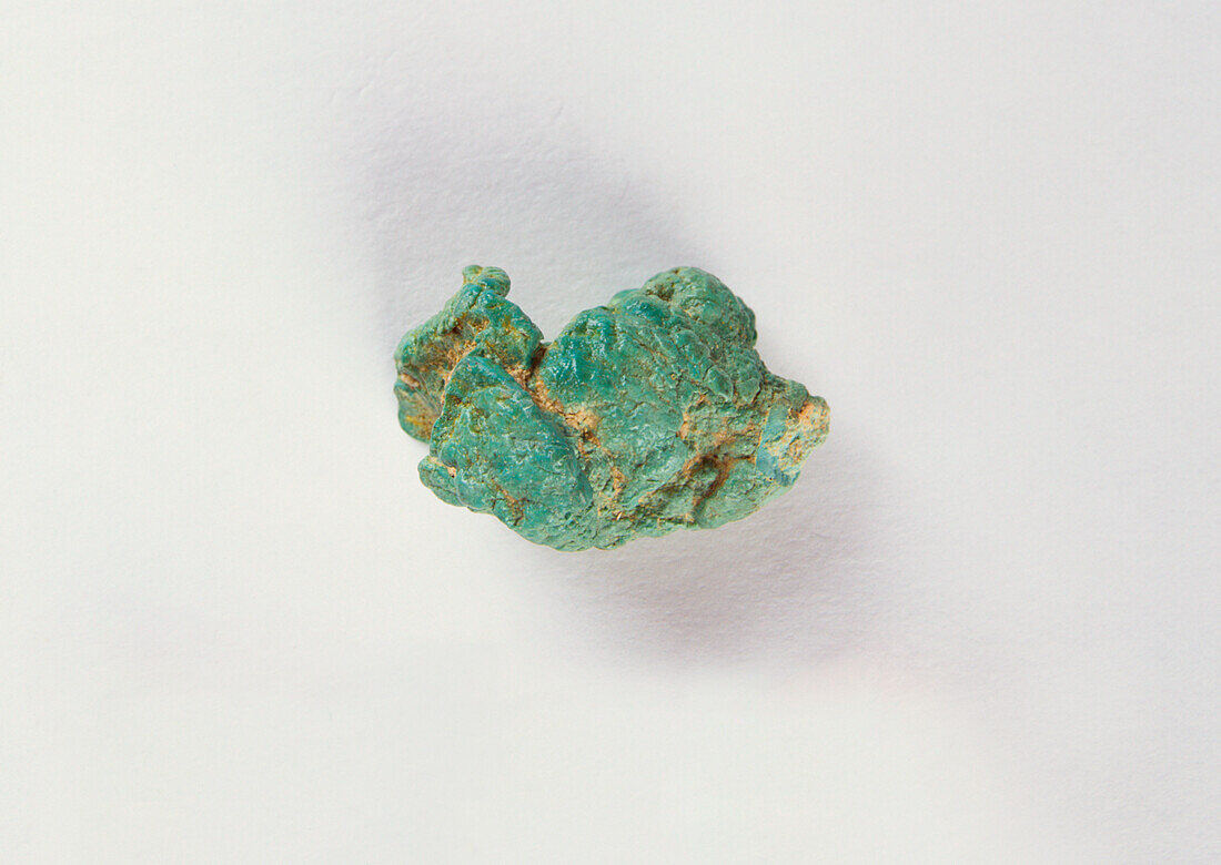 Nugget of hard green turquoise