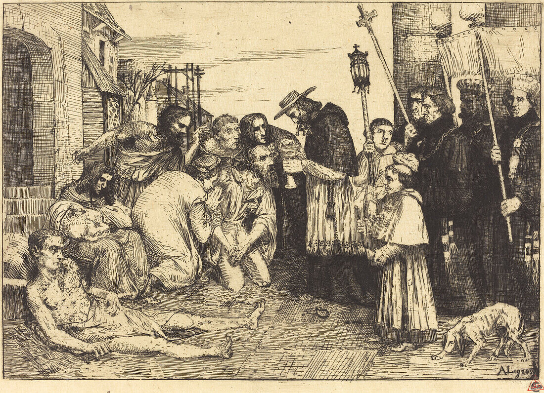 Plague Victims of Rome, 19th century illustration