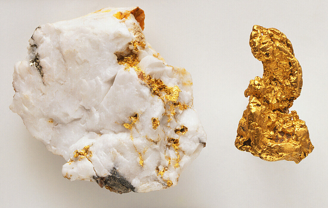 Gold in quartz