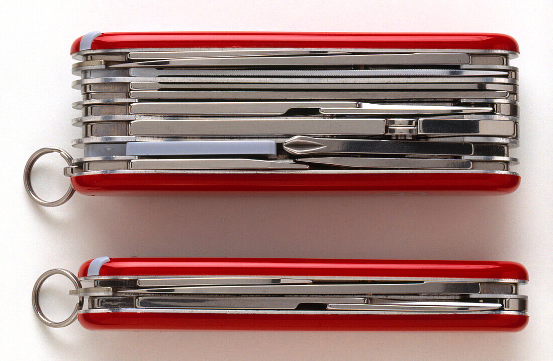 Two multi-tool pocket knives