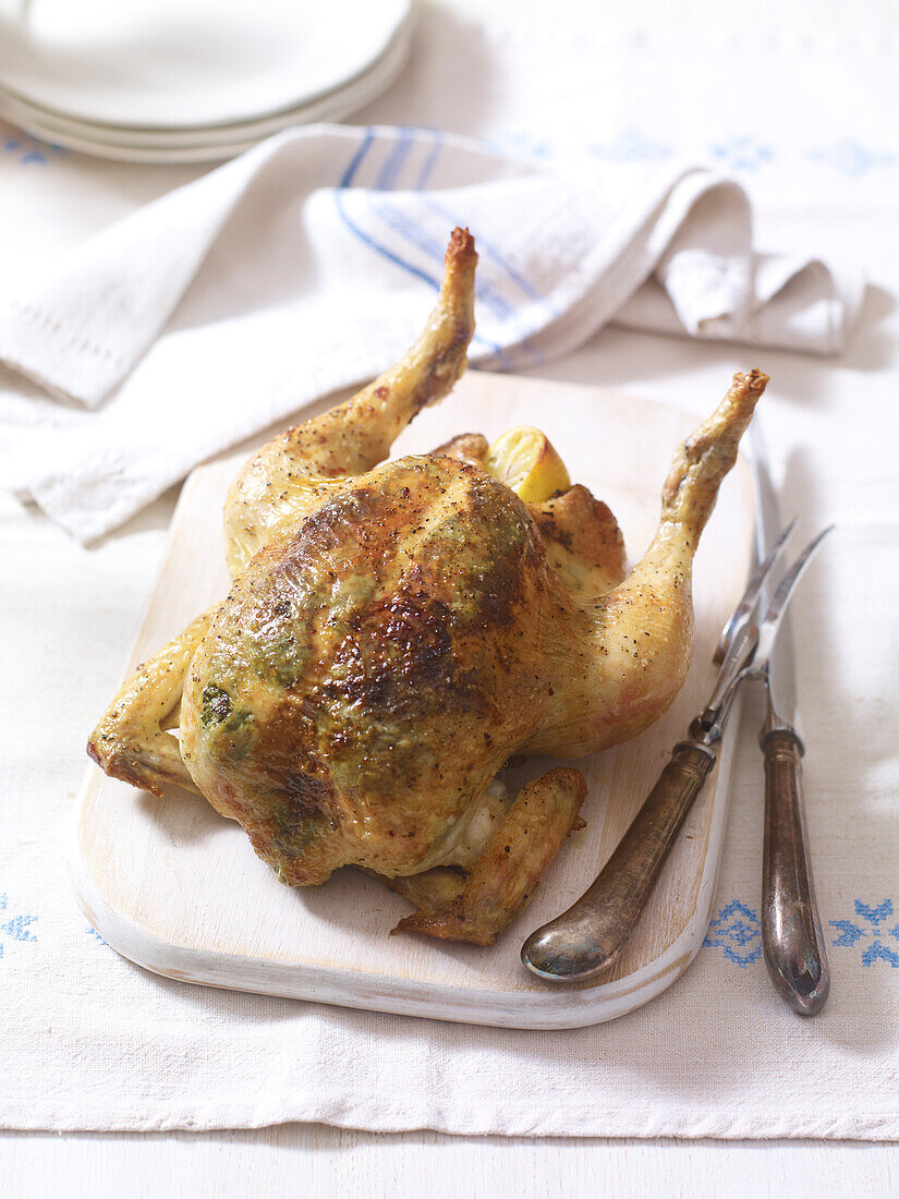 Roast chicken with herbs