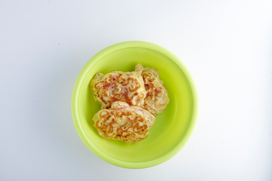 Sweetcorn and tomato fritters