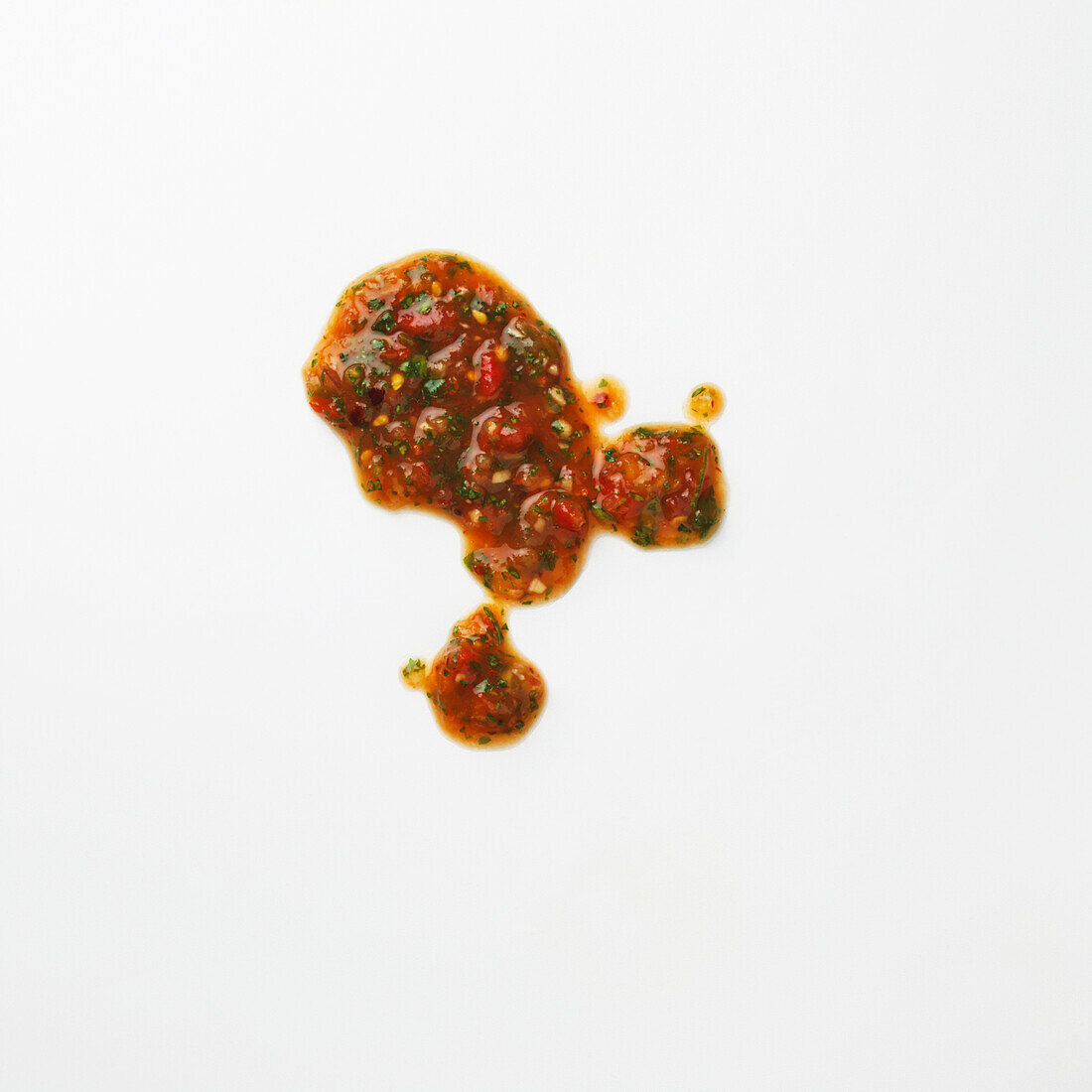 Splodge of chilli tomato sauce