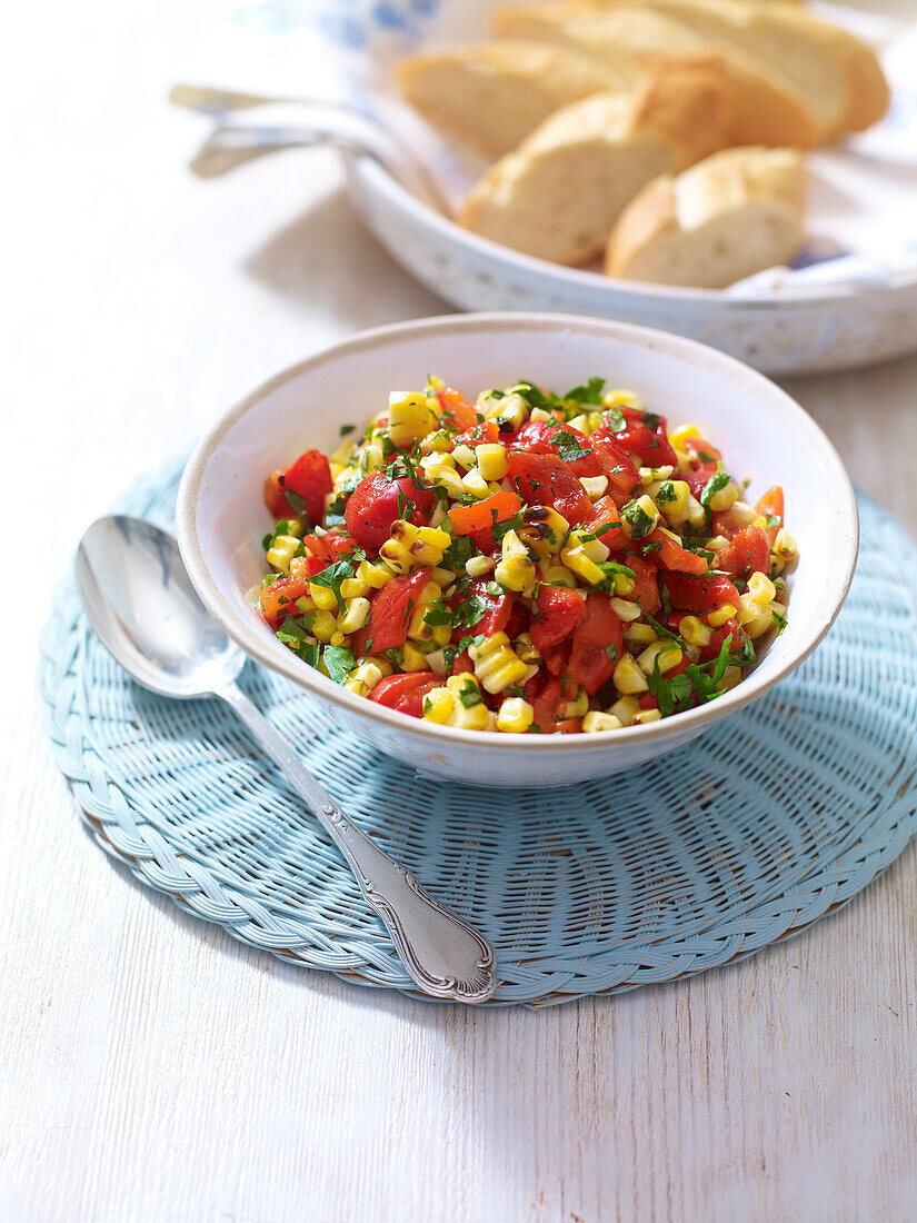 Red pepper and courgette salsa