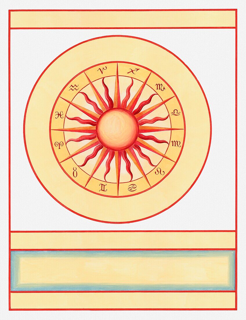 Zodiac circle, illustration