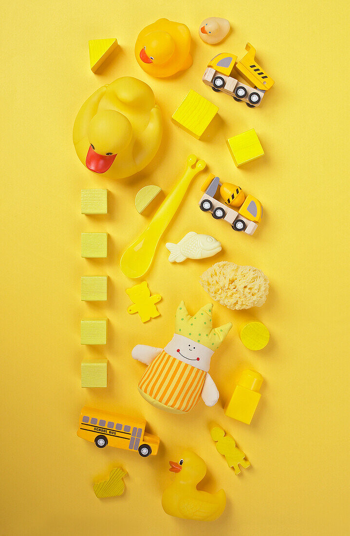 Selection of yellow toys