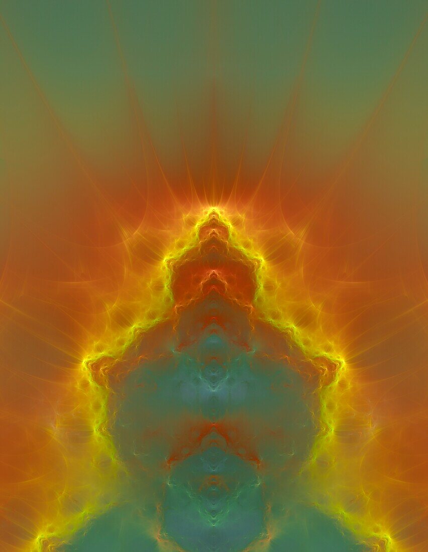 Fractal eruption, abstract illustration