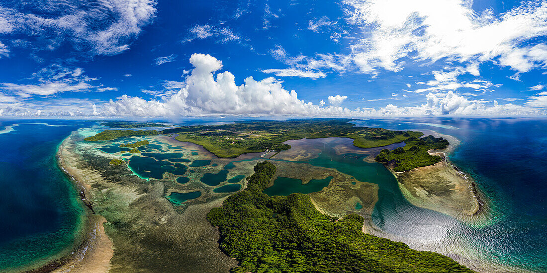 Coastal conservation area, Palau, aerial photograph