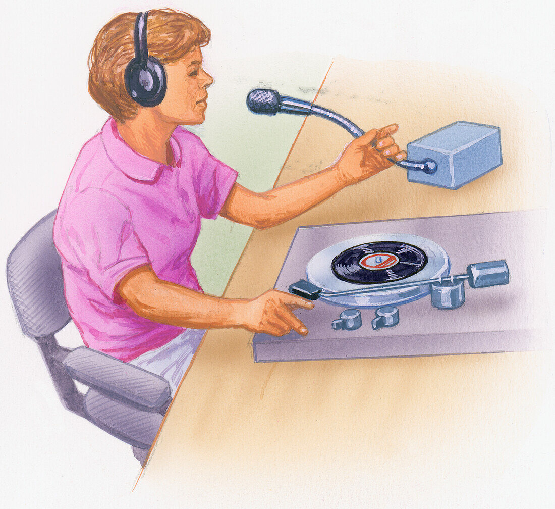 Radio DJ, illustration