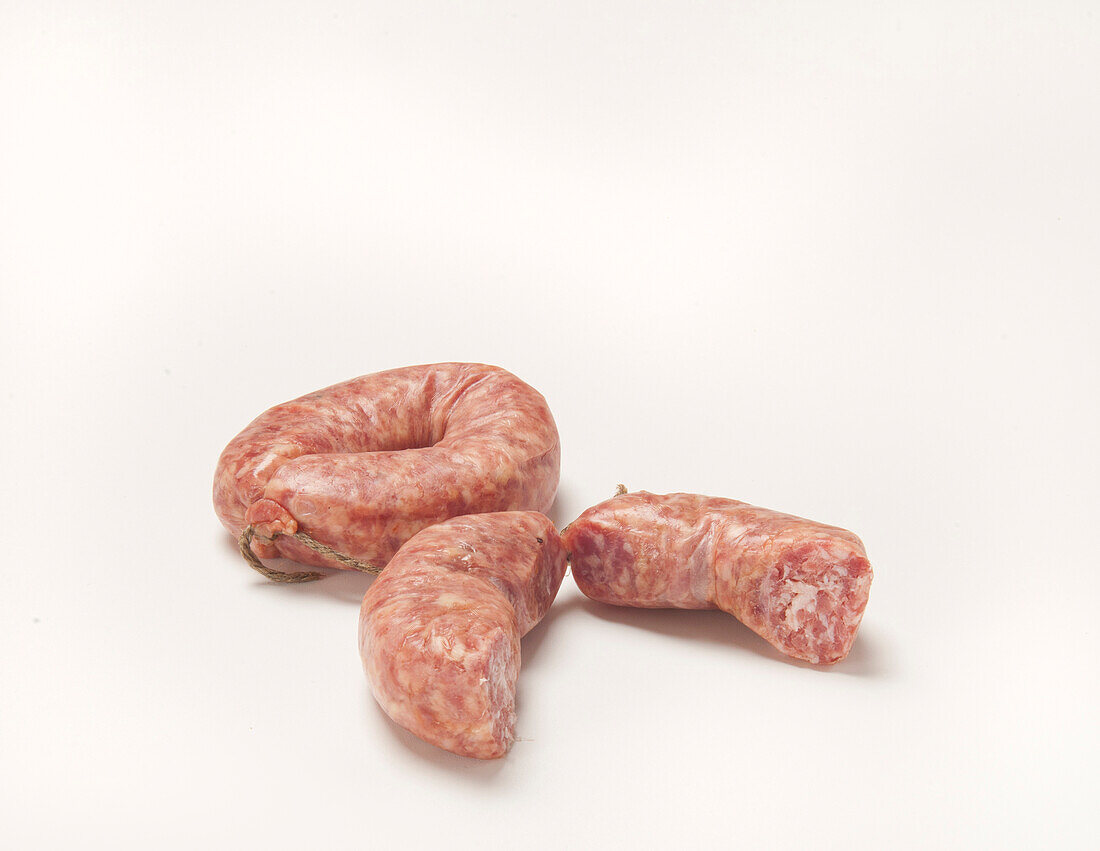 Sliced Kohlwurst sausage made from pork, pork fat and lungs