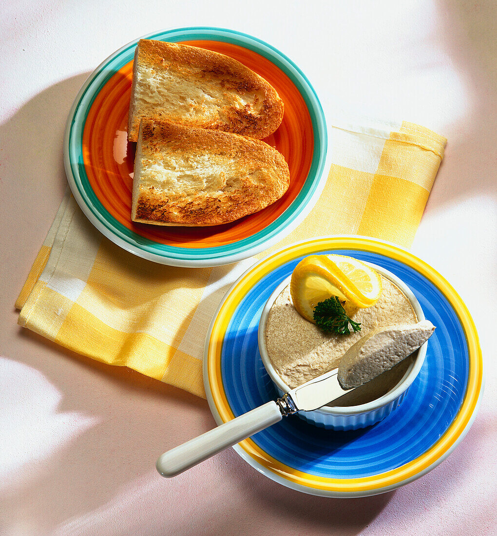 Sardine pat and toasted bread