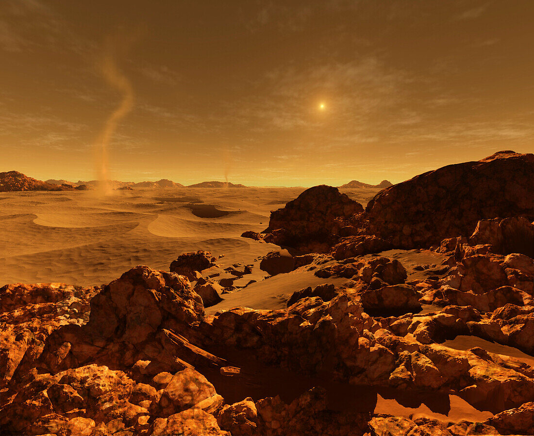 Martian desert, illustration