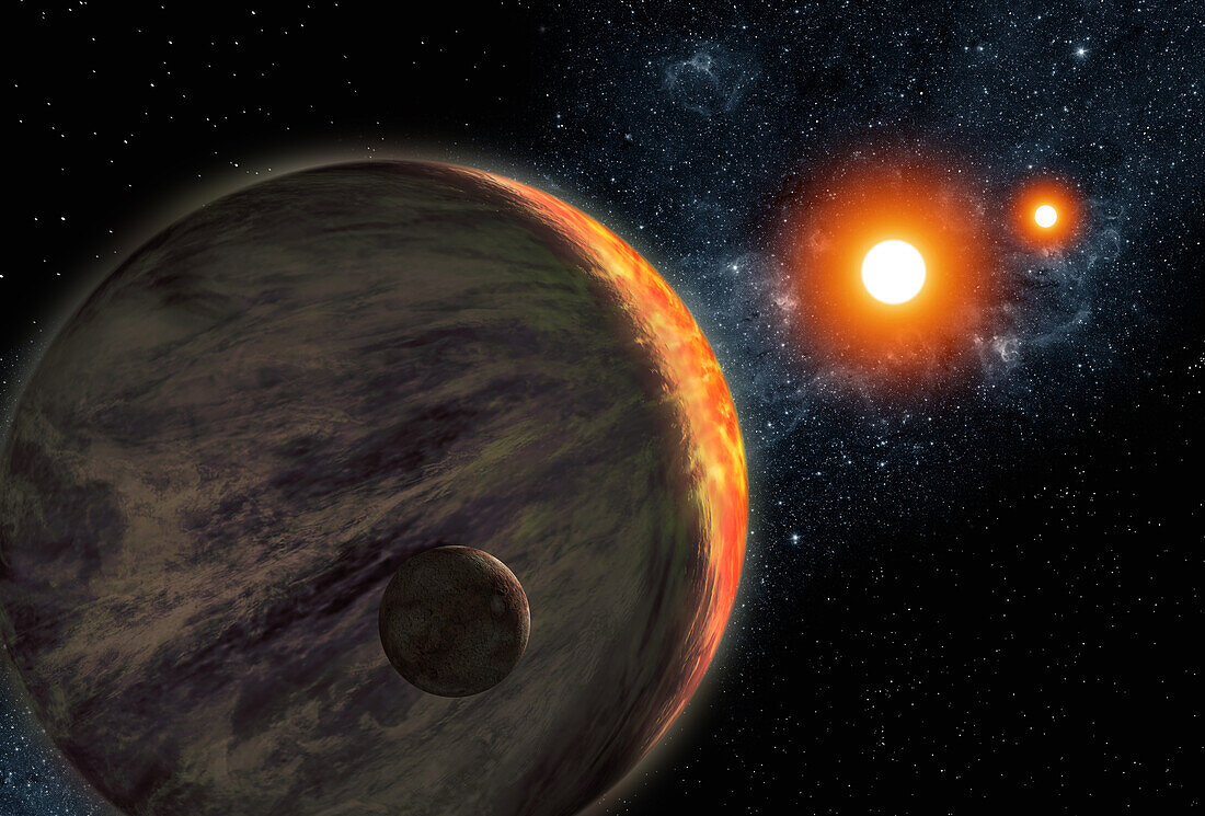 Exoplanet Kepler 16 b, illustration