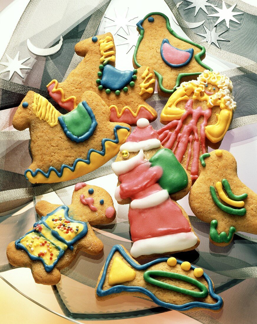 Decorated Gingerbread Christmas Cookies