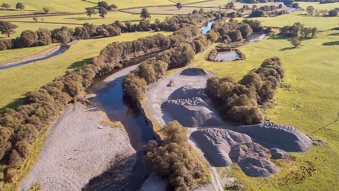 Gravel extracted from River Towy, Wales, UK