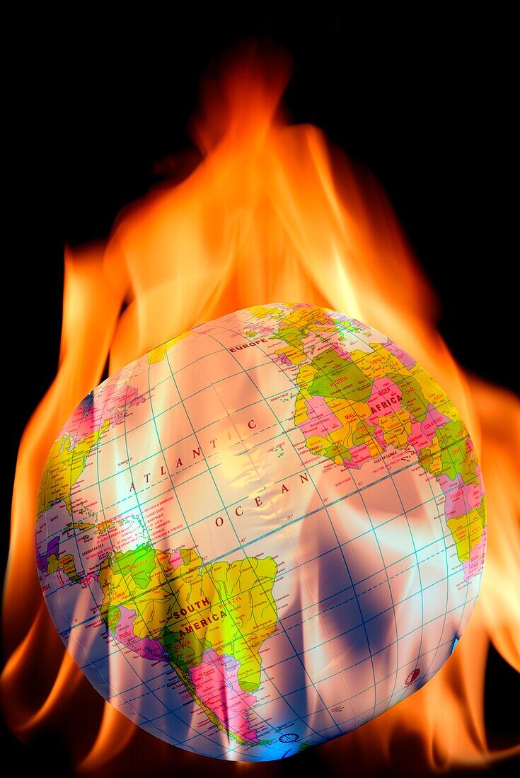 Earth on fire, illustration