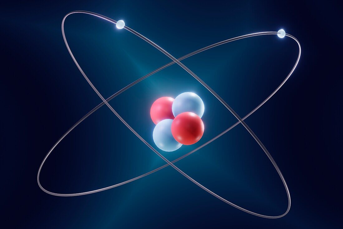 Bohr model of an atom, illustration