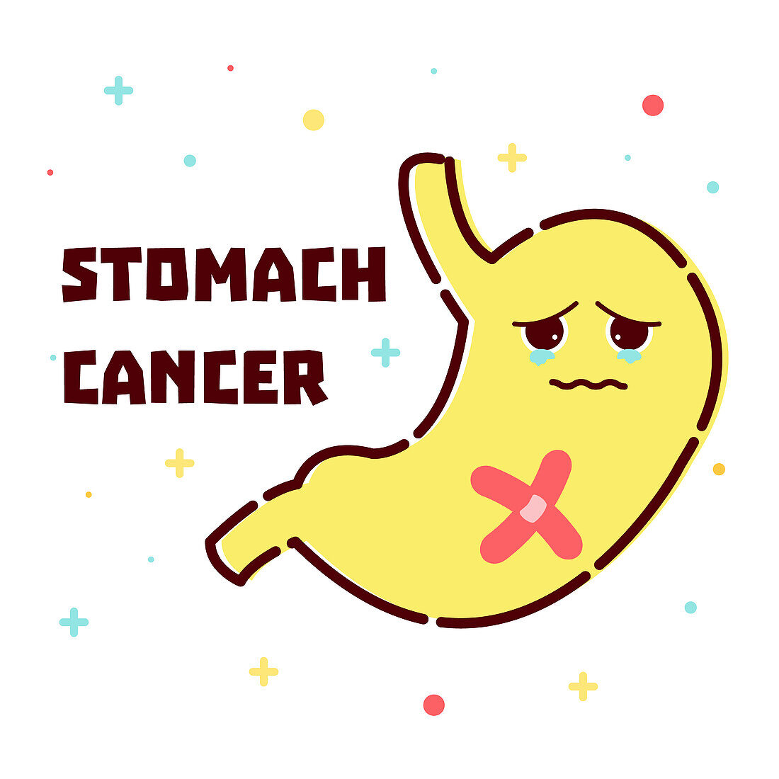 Stomach cancer, conceptual illustration