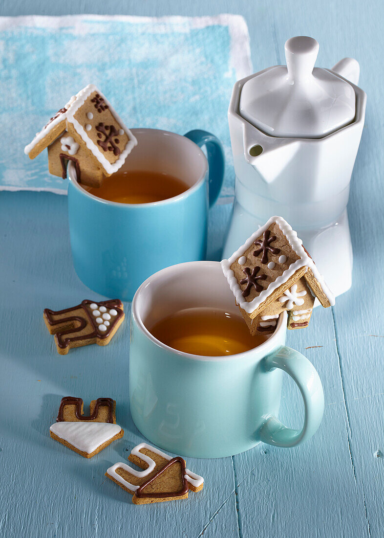 Glutenfreie Mini-Lebkuchenhäuschen zum Tee