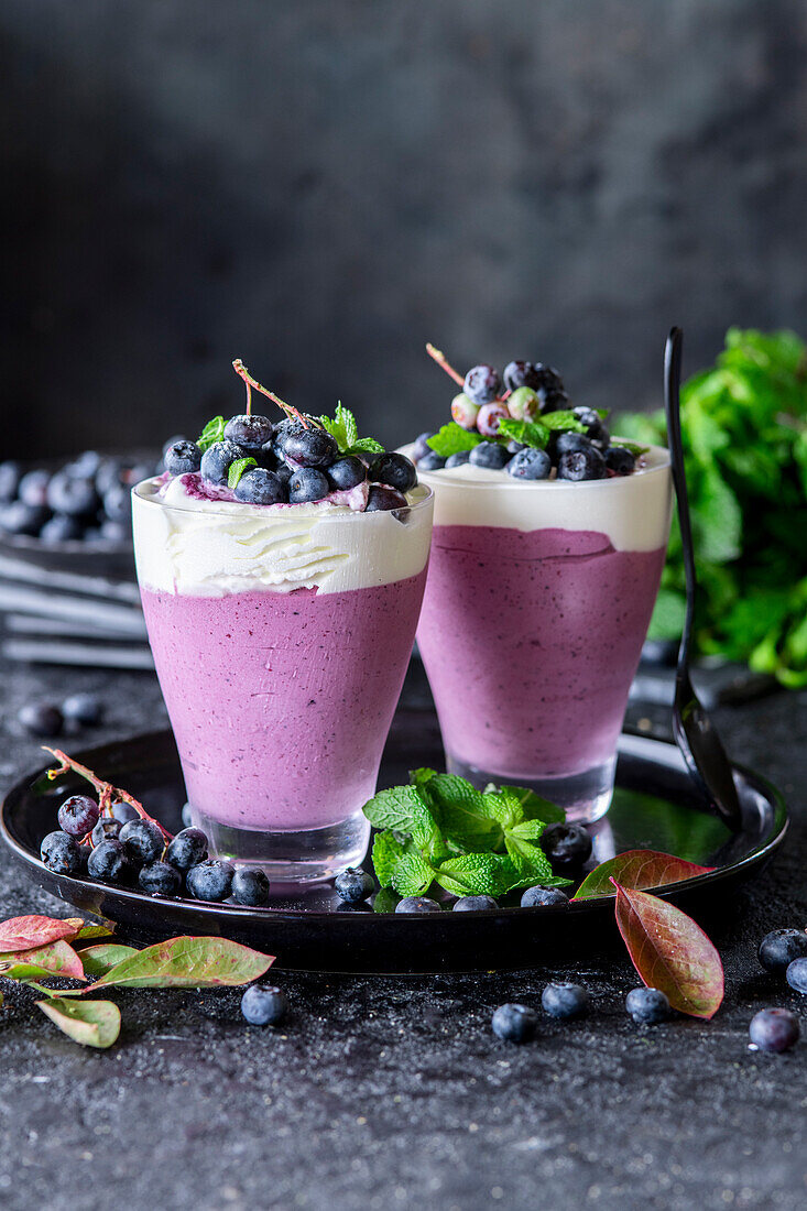 Blueberry mousse