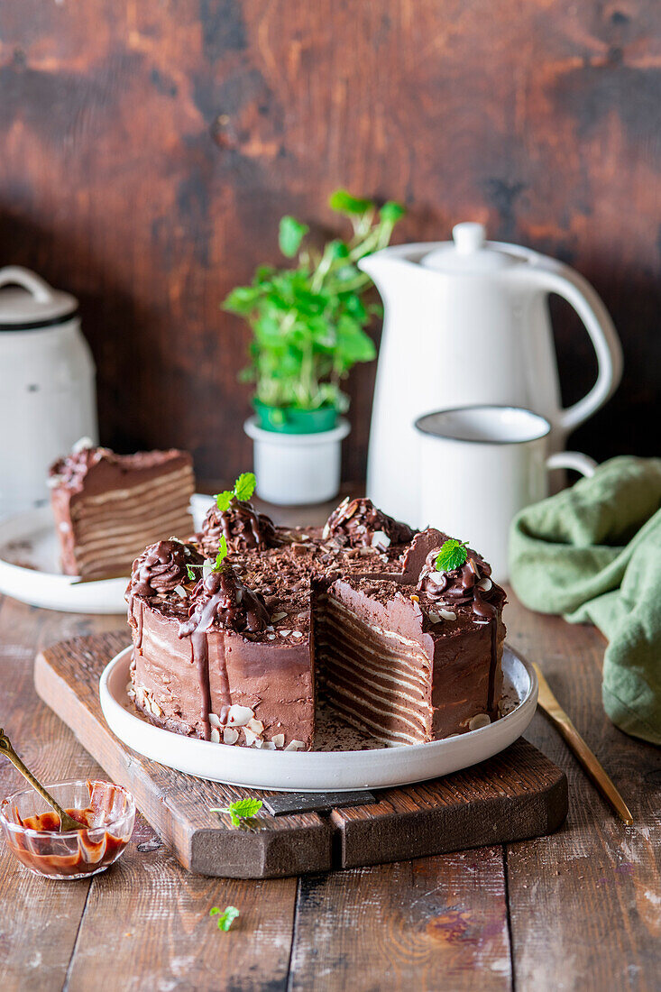 Chocolate crepe cake