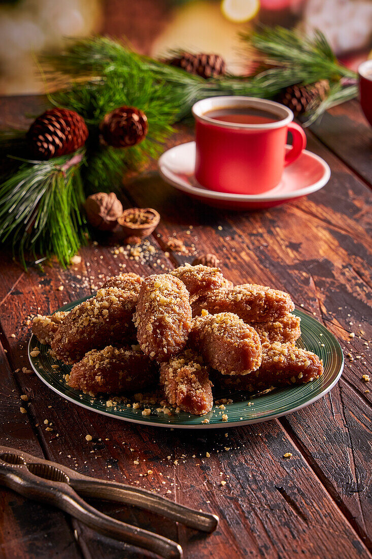Melomakarona (traditional Christmas honey cookies, Greece)