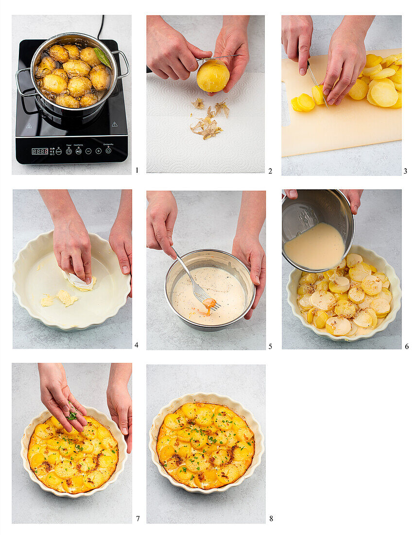 Kartoffelkuchen zubereiten