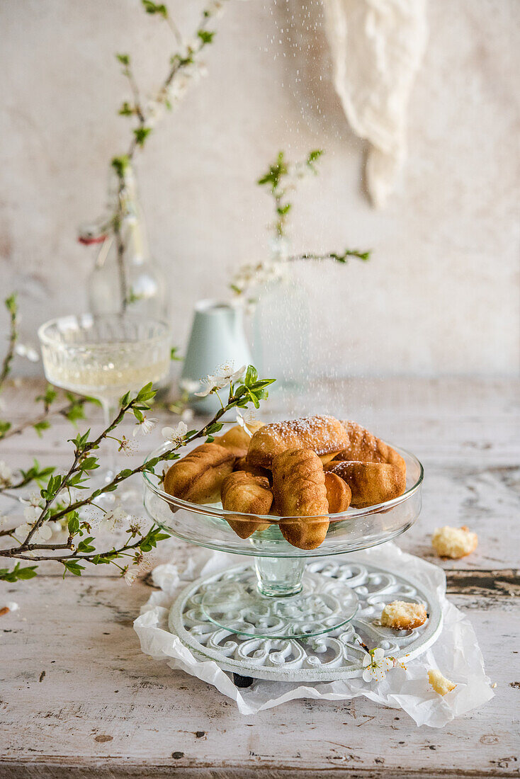 Madeleines in a glass bowl